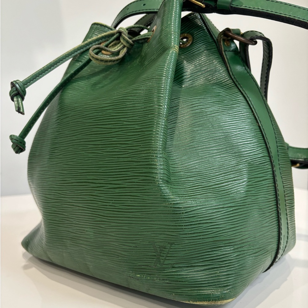 Vintage Louis Vuitton Green Epi Petit Noé Bucket Bag Shoulder Bag - Picture 5 of 16